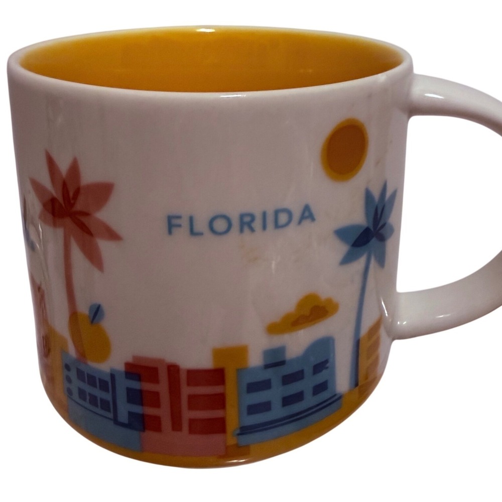 Starbucks You Are Here Mug FLORIDA Ceramic Coffee Cup Space Shuttle Flamingo